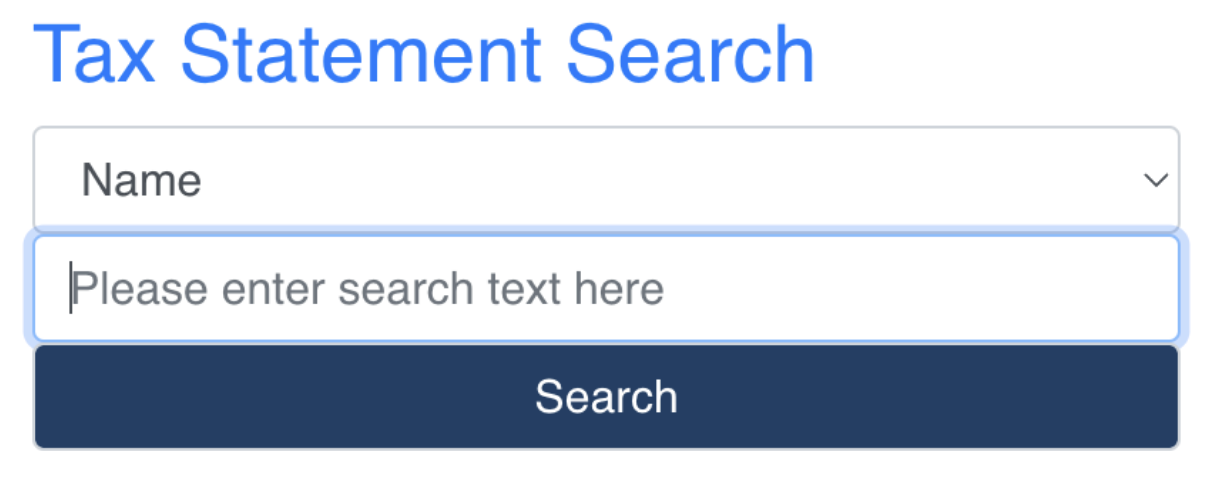 Tax statement search